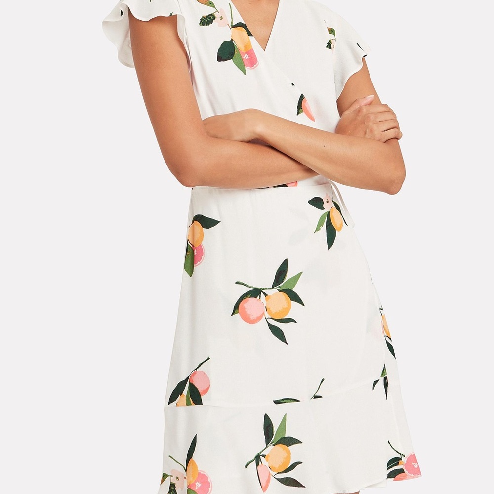 Rails grapefruit wrap dress